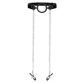 Ouch O Ring Gag With Nipple Clamps - Adult Planet - Online Sex Toys Shop UK
